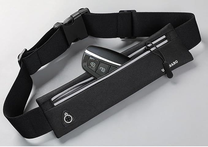 Slim Running Belt Fanny Pack for Men Women, Running Phone Holder Runners Pouch Waist Pack for Workout, Money Belt, Running Gear Accessories [Fits ALL Phones]