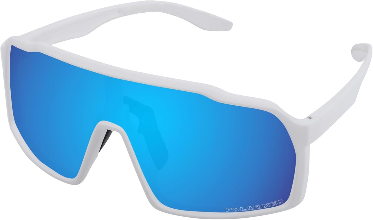 Sports Polarized Sunglasses for Men Women Outdoor Sunglasses UV400 Protection Lens with Nose Pads