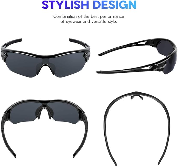 BEACOOL Polarized Sports Sunglasses for Men Women Youth Baseball Cycling Running Driving Fishing Golf Motorcycle TAC Glasses