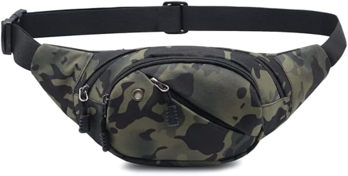 DAITET Crossbody Fanny Pack for Men&Women,Large Waist Bag & Hip Bum Bag with Adjustable Strap for Outdoors Workout Traveling Casual Running Hiking Cycling