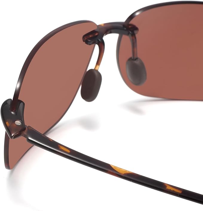 JULI Sports Sunglasses for Men Women Tr90 Rimless Frame for Running Fishing Golf Surf Driving MJ8009