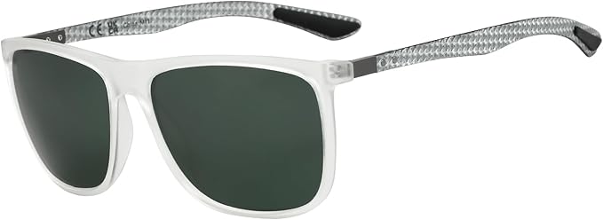 ZENOTTIC Square Polarized Sunglasses for Men Ultralight Carbon Fiber Sun Glasses Driving Fishing Golf Sports UV400 Protection