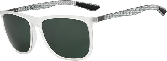 ZENOTTIC Square Polarized Sunglasses for Men Ultralight Carbon Fiber Sun Glasses Driving Fishing Golf Sports UV400 Protection