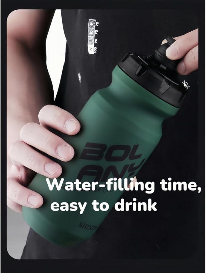 20oz Lightweight Sports Water Bottle PP Material BPA Free Squeeze Jet Straight Drink Cup Portable Outdoor Cycling Bottle (Blue)