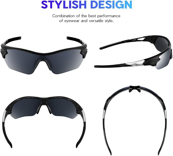 BEACOOL Polarized Sports Sunglasses for Men Women Youth Baseball Cycling Running Driving Fishing Golf Motorcycle TAC Glasses