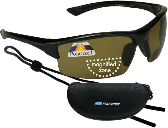 proSPORT Polarized Bifocal Reading Sunglasses Men Women Smoke Brown Lens Tinted Bi-Focal Reader