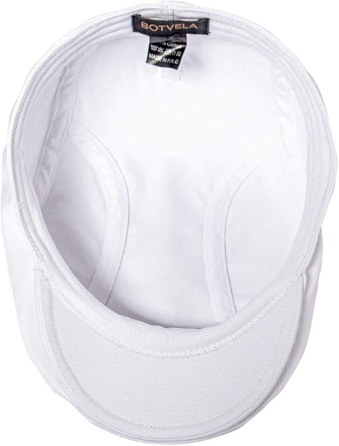 BOTVELA Men Cotton Twill Newsboy Flat Ivy Driving Hat Fitted Cap