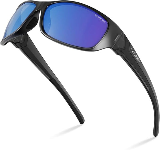 DEAFRAIN Polarized Sports Sunglasses for Men Women Driving Fishing Cycling Running UV Protection