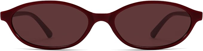 Retro Oval Cat Eye Sunglasses for Women Y2k Trendy Narrow Sunnies Designer Sun Glasses AR82253