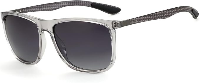 ZENOTTIC Square Polarized Sunglasses for Men Ultralight Carbon Fiber Sun Glasses Driving Fishing Golf Sports UV400 Protection