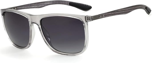 ZENOTTIC Square Polarized Sunglasses for Men Ultralight Carbon Fiber Sun Glasses Driving Fishing Golf Sports UV400 Protection