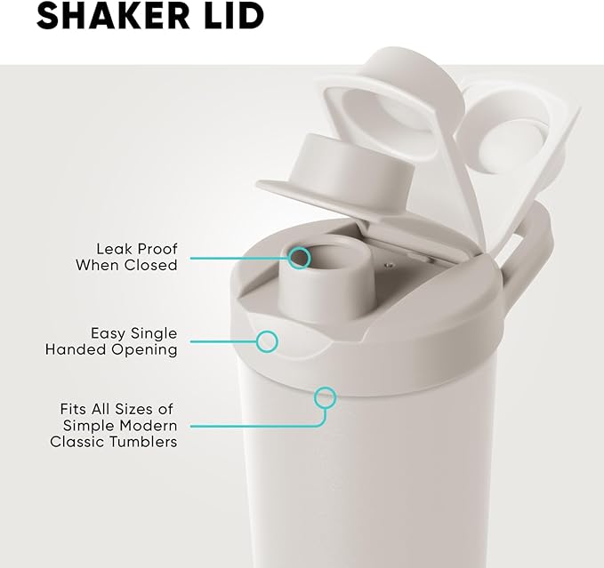 Simple Modern Stainless Steel Shaker Bottle with Ball 24oz | Metal Insulated Cup for Protein Mixes, Shakes and Pre Workout | Rally Collection | Deep Ocean