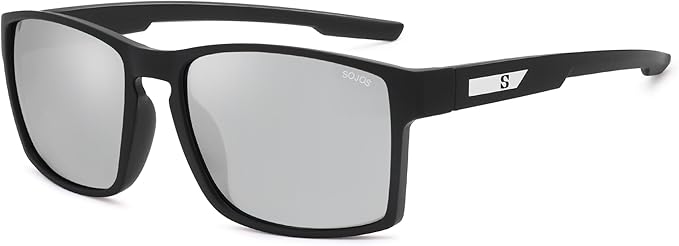 SOJOS Polarized Sunglasses for Driving, Outdoor Sports - Square UV Protection Shades Men Women