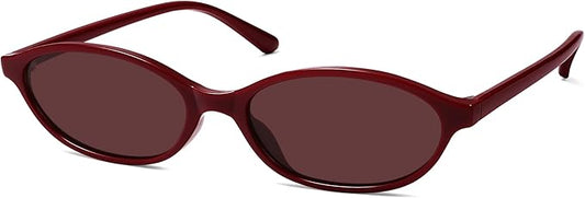 Retro Oval Cat Eye Sunglasses for Women Y2k Trendy Narrow Sunnies Designer Sun Glasses AR82253