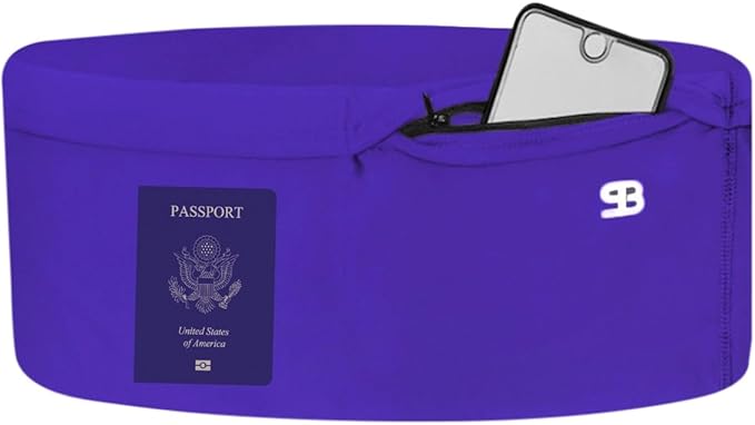 StashBandz Running Belt for Women & Men – No-Bounce Fanny Pack with 4 Secure Pockets & Zipper for Phone, Money & Essentials – Flip Belt Style Design for Running, Travel & Everyday Use