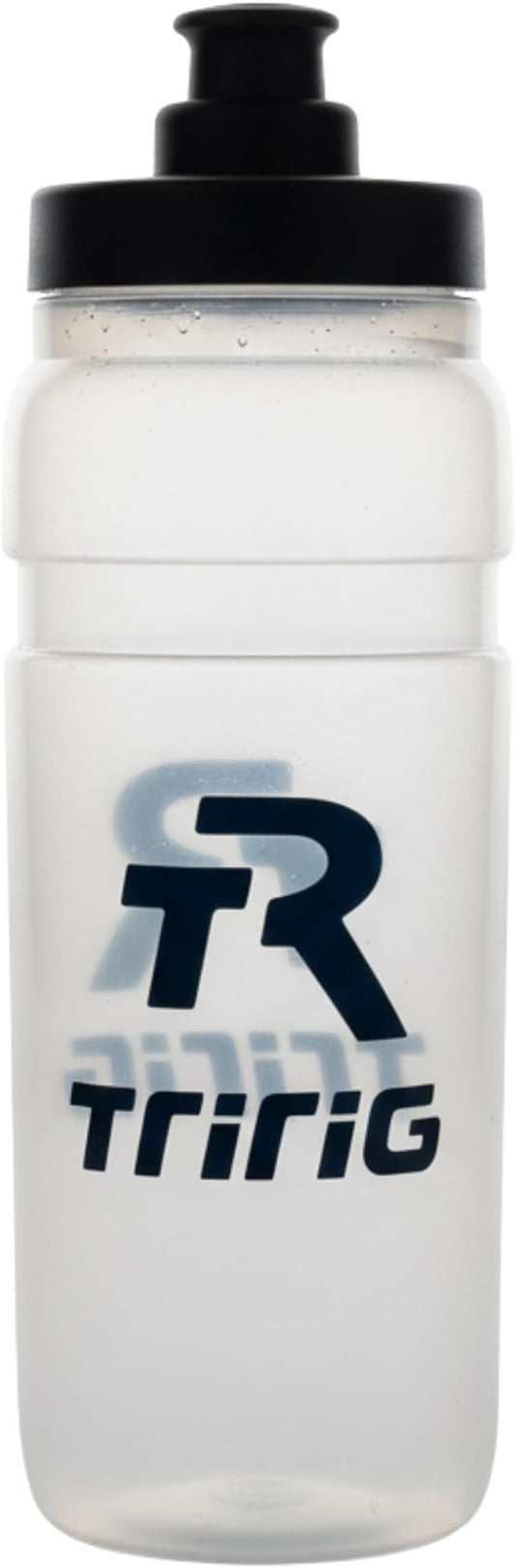 TRIRIG TR Cycling Water Bottles 25 Oz Translucent Featuring a Watergate Lid for Easy, Leak Proof Access - Fits Standard Bike Cages for Triathlon Bikes, Gym & Outdoor Lightweight Sports Water Bottle