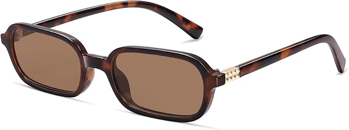 Retro Rectangular Sunglasses for Women Vintage Fashion Trendy Funny Small 90s Square Sunnies 2025 AP3698