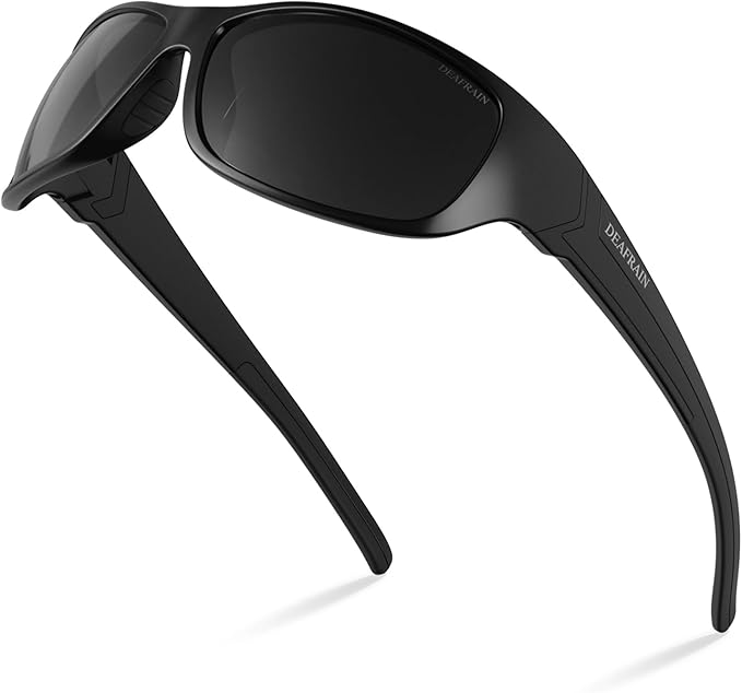 DEAFRAIN Polarized Sports Sunglasses for Men Women Driving Fishing Cycling Running UV Protection