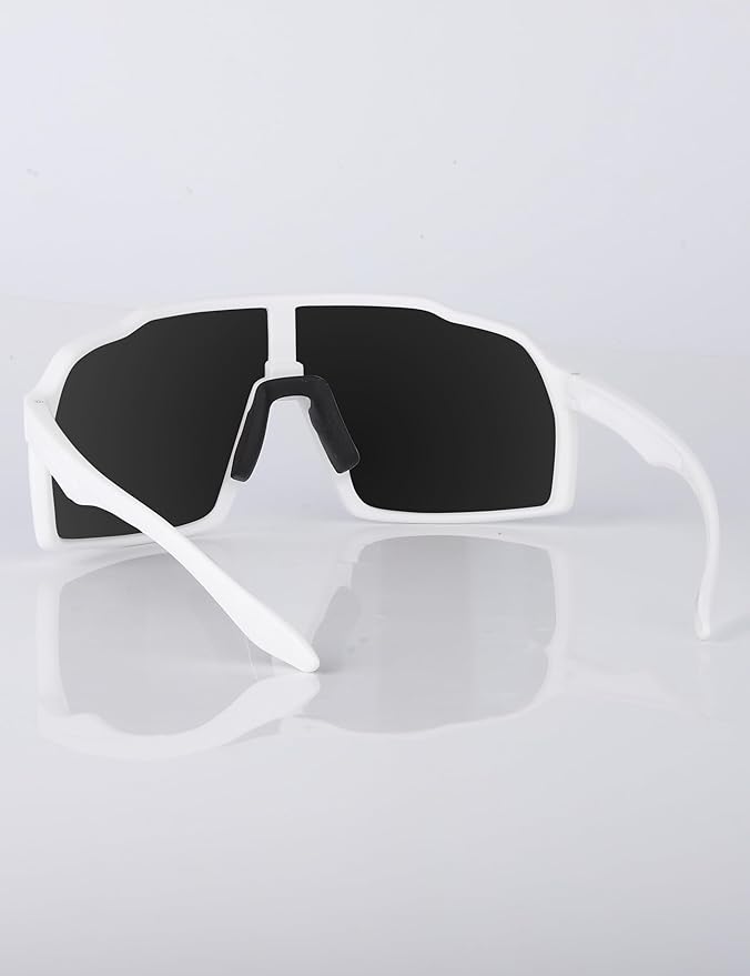 Sports Polarized Sunglasses for Men Women Outdoor Sunglasses UV400 Protection Lens with Nose Pads