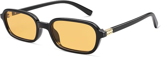 Retro Rectangular Sunglasses for Women Vintage Fashion Trendy Funny Small 90s Square Sunnies 2025 AP3698