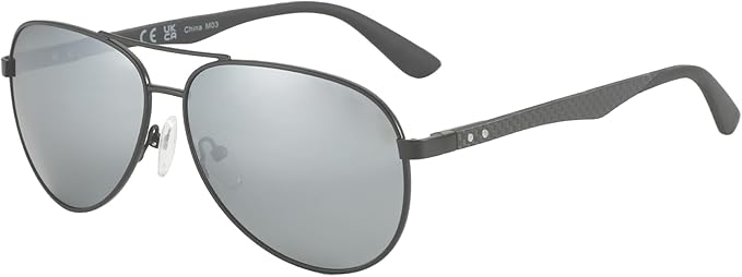 ZENOTTIC Polarized Aviator Sunglasses for Men Carbon Fiber Temple Pilot Sun Glasses with Mirrored Lens UV Protection