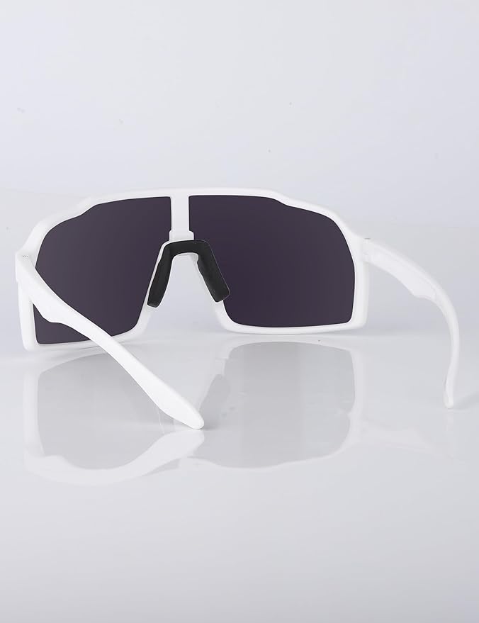 Sports Polarized Sunglasses for Men Women Outdoor Sunglasses UV400 Protection Lens with Nose Pads