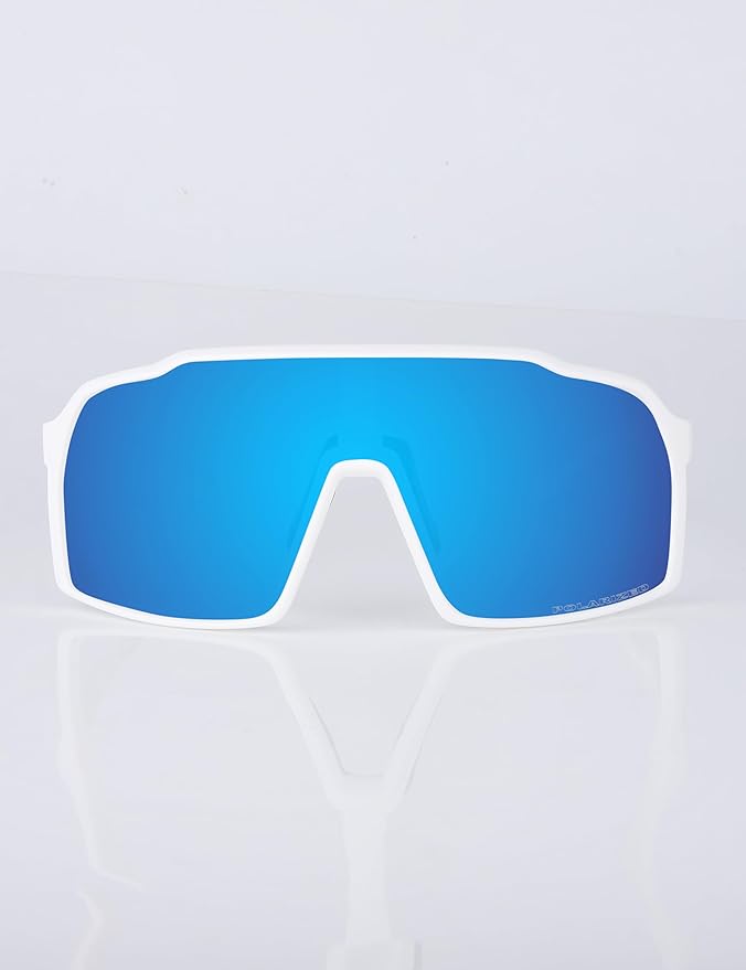 Sports Polarized Sunglasses for Men Women Outdoor Sunglasses UV400 Protection Lens with Nose Pads