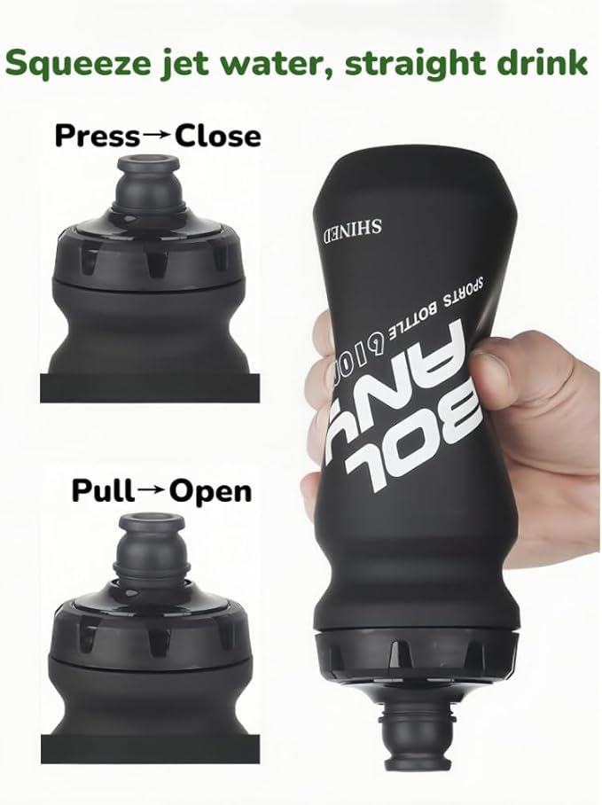 20oz Lightweight Sports Water Bottle PP Material BPA Free Squeeze Jet Straight Drink Cup Portable Outdoor Cycling Bottle (Orange)