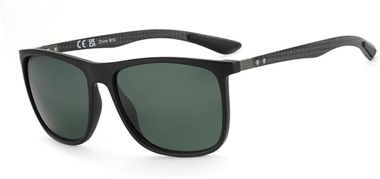 ZENOTTIC Square Polarized Sunglasses for Men Ultralight Carbon Fiber Sun Glasses Driving Fishing Golf Sports UV400 Protection