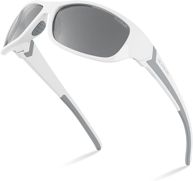 DEAFRAIN Polarized Sports Sunglasses for Men Women Driving Fishing Cycling Running UV Protection