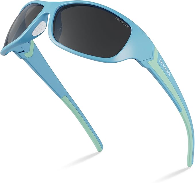 DEAFRAIN Polarized Sports Sunglasses for Men Women Driving Fishing Cycling Running UV Protection