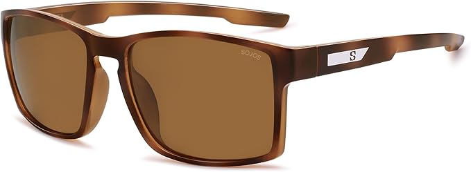 SOJOS Polarized Sunglasses for Driving, Outdoor Sports - Square UV Protection Shades Men Women