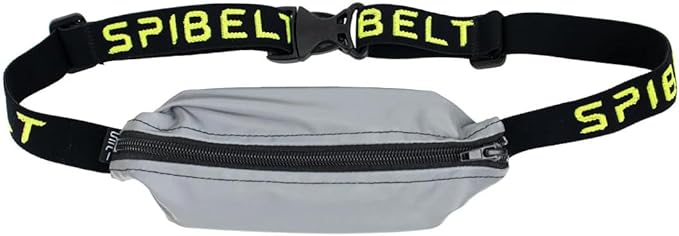 SPIbelt Running Belt for Women Men, Phone Holder for Running, Running Fanny Pack, Holder for Phone, Running Waist Pack, Adjustable Waist, [Fits All Phones]. Reflective with Black Zipper