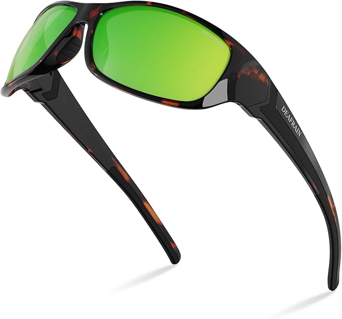 DEAFRAIN Polarized Sports Sunglasses for Men Women Driving Fishing Cycling Running UV Protection