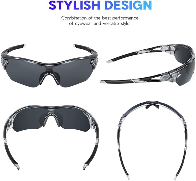 BEACOOL Polarized Sports Sunglasses for Men Women Youth Baseball Cycling Running Driving Fishing Golf Motorcycle TAC Glasses