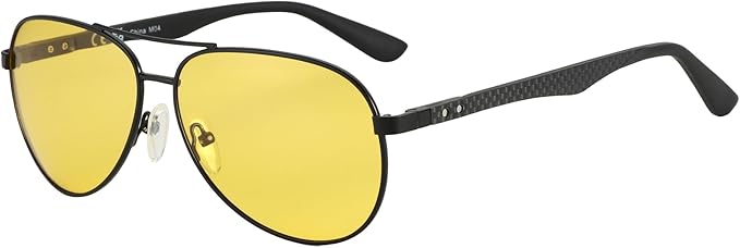 ZENOTTIC Polarized Aviator Sunglasses for Men Carbon Fiber Temple Pilot Sun Glasses with Mirrored Lens UV Protection