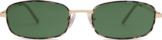 SOJOS Trendy Small Y2k Rectangle Sunglasses Womens Mens, Retro Narrow Chic Thin Skinny Sunnies SJ1187