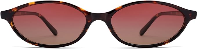 Retro Oval Cat Eye Sunglasses for Women Y2k Trendy Narrow Sunnies Designer Sun Glasses AR82253