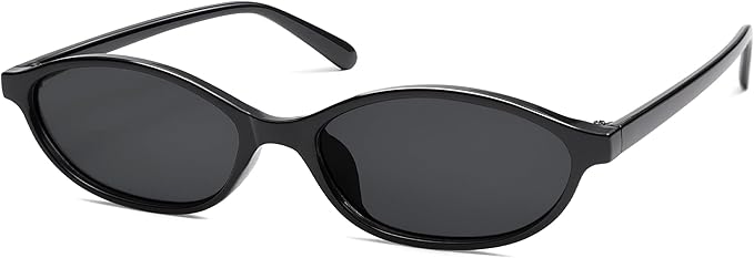 Retro Oval Cat Eye Sunglasses for Women Y2k Trendy Narrow Sunnies Designer Sun Glasses AR82253