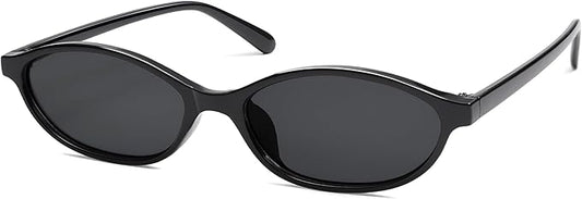 Retro Oval Cat Eye Sunglasses for Women Y2k Trendy Narrow Sunnies Designer Sun Glasses AR82253