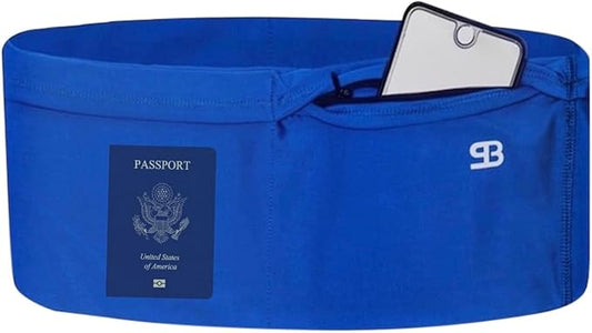 StashBandz Running Belt for Women & Men – No-Bounce Fanny Pack with 4 Secure Pockets & Zipper for Phone, Money & Essentials – Flip Belt Style Design for Running, Travel & Everyday Use