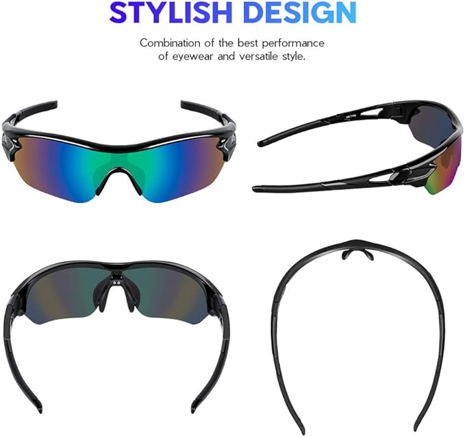 BEACOOL Polarized Sports Sunglasses for Men Women Youth Baseball Cycling Running Driving Fishing Golf Motorcycle TAC Glasses