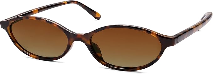 Retro Oval Cat Eye Sunglasses for Women Y2k Trendy Narrow Sunnies Designer Sun Glasses AR82253