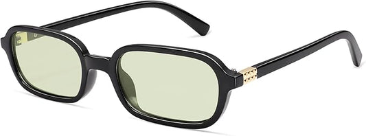 Retro Rectangular Sunglasses for Women Vintage Fashion Trendy Funny Small 90s Square Sunnies 2025 AP3698