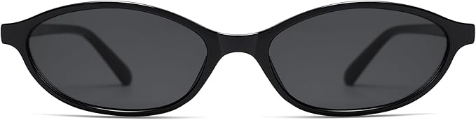 Retro Oval Cat Eye Sunglasses for Women Y2k Trendy Narrow Sunnies Designer Sun Glasses AR82253