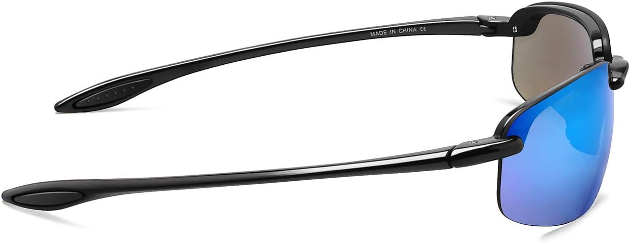 JULI Sports Sunglasses for Men Women Tr90 Rimless Frame for Running Fishing Baseball Driving MJ8001