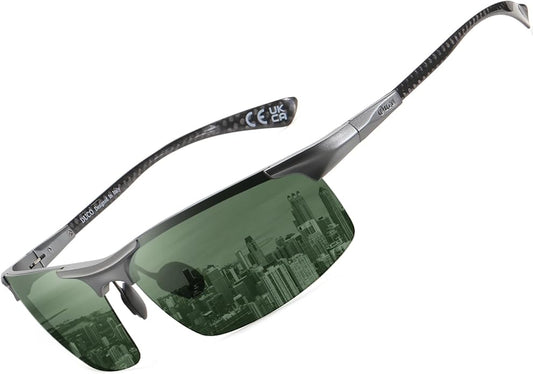 DUCO Mens Sunglasses Polarized Sports Fishing Running Driving Carbon Fiber Sunglasses for Men UV400 Protection DC8277