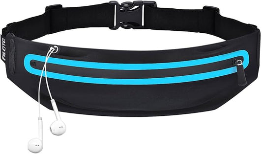 Running Belt Fanny Pack, Running Waist Pack for Women & Men USA Patented Hands-Free Reflective Runner Pouch Belt Fitness Workout Bag No-Bounce Adjustable Sport Travel Fanny Pack Cell