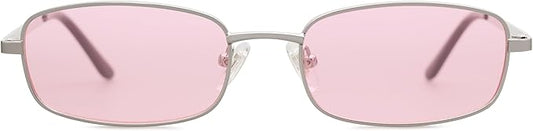 SOJOS Trendy Small Y2k Rectangle Sunglasses Womens Mens, Retro Narrow Chic Thin Skinny Sunnies SJ1187