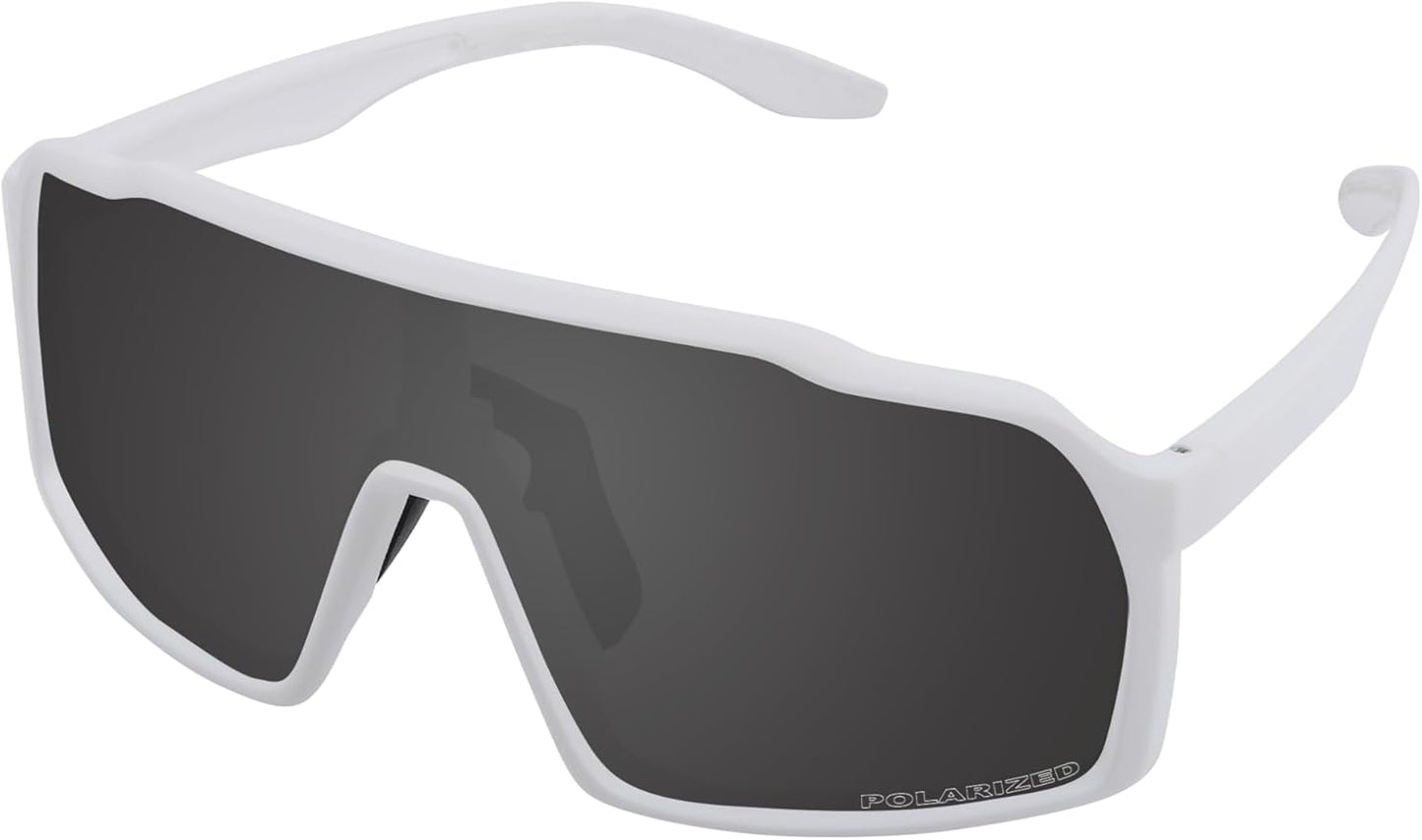 Sports Polarized Sunglasses for Men Women Outdoor Sunglasses UV400 Protection Lens with Nose Pads